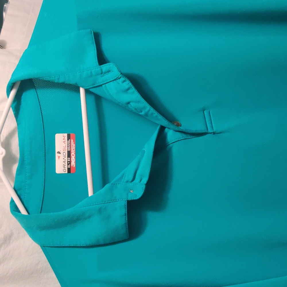 Men's XL Grand Slam 360 Motion Flow polo (turquoise)